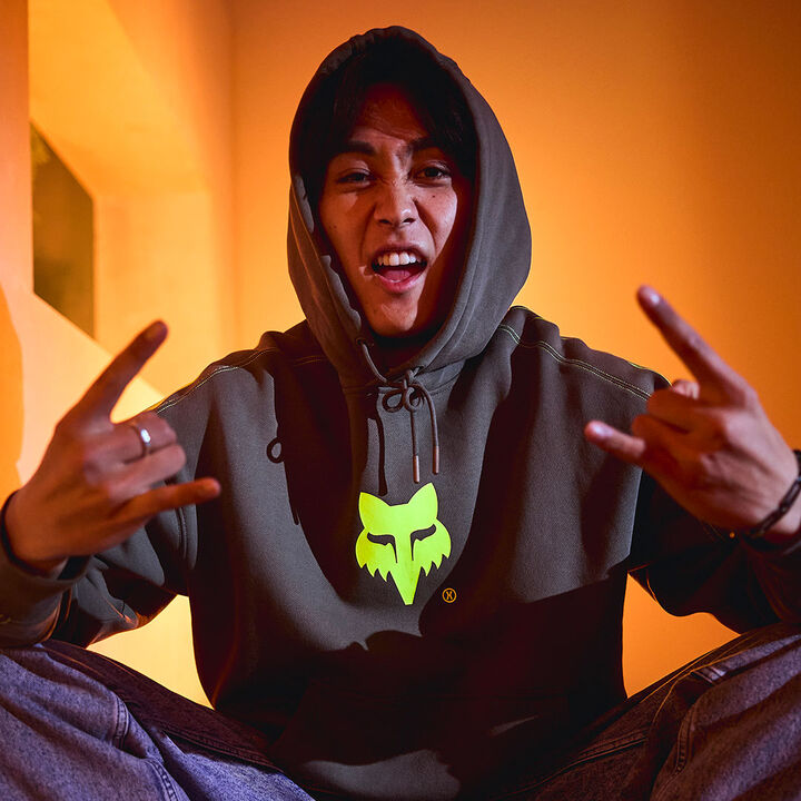 jo shimoda in a hoodie