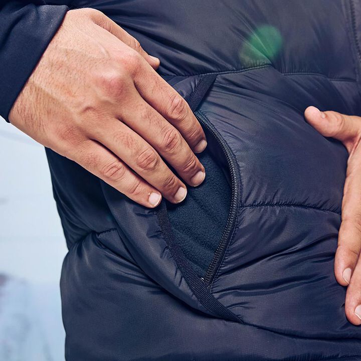 Male model wearing the Ridgeway Hi-Loft Jacket for Men