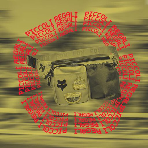 MTB rider with stylized text calling out MTB gift guide