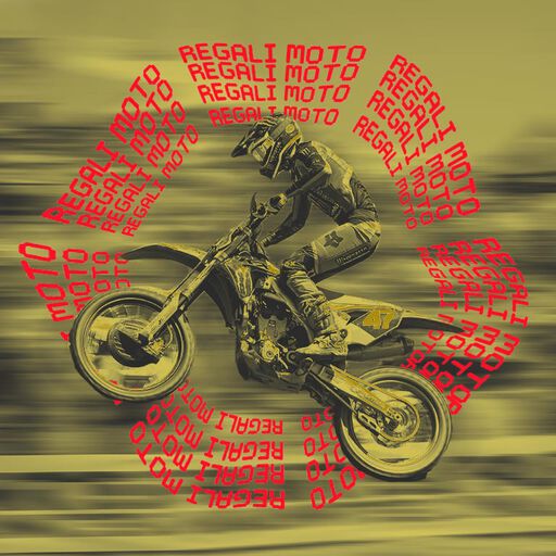 Motocross rider with stylized text calling out motocross gift guide