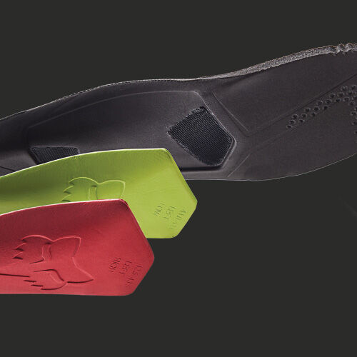 Illustration explaining the arch support options for the Fox Union MTB shoe.