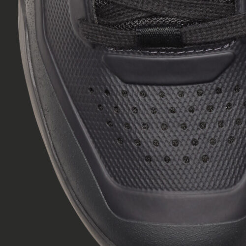 Close up of the reinforced toe construction on the Fox Union MTB shoe.