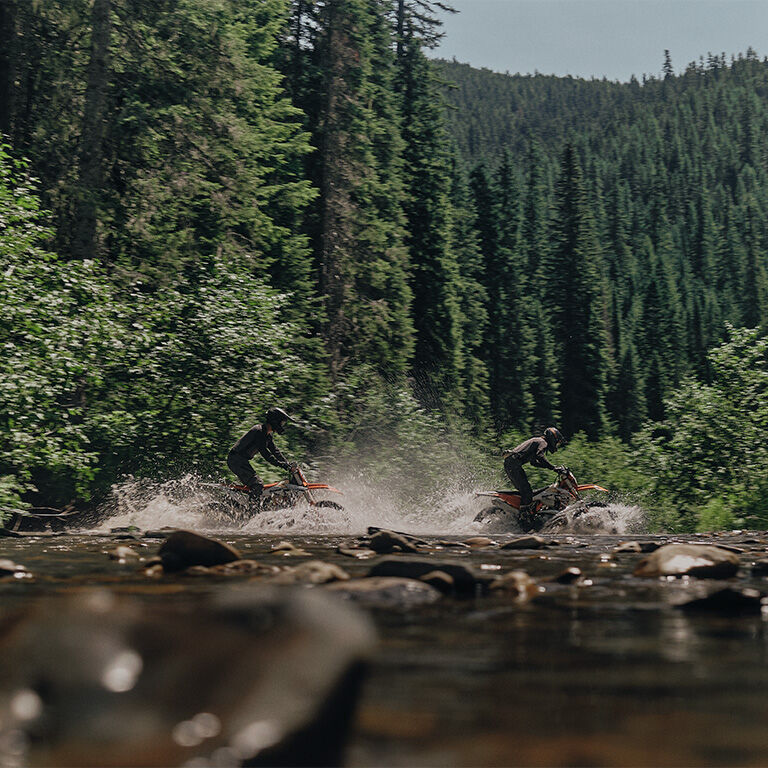 A group of off-road dirtbikers.