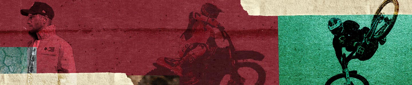 Animated image with a male model and an MTB and Moto rider that announces the launch of the Fox Racing Black Friday Private Sale. There is text on the image saying Private Sale Black Friday.